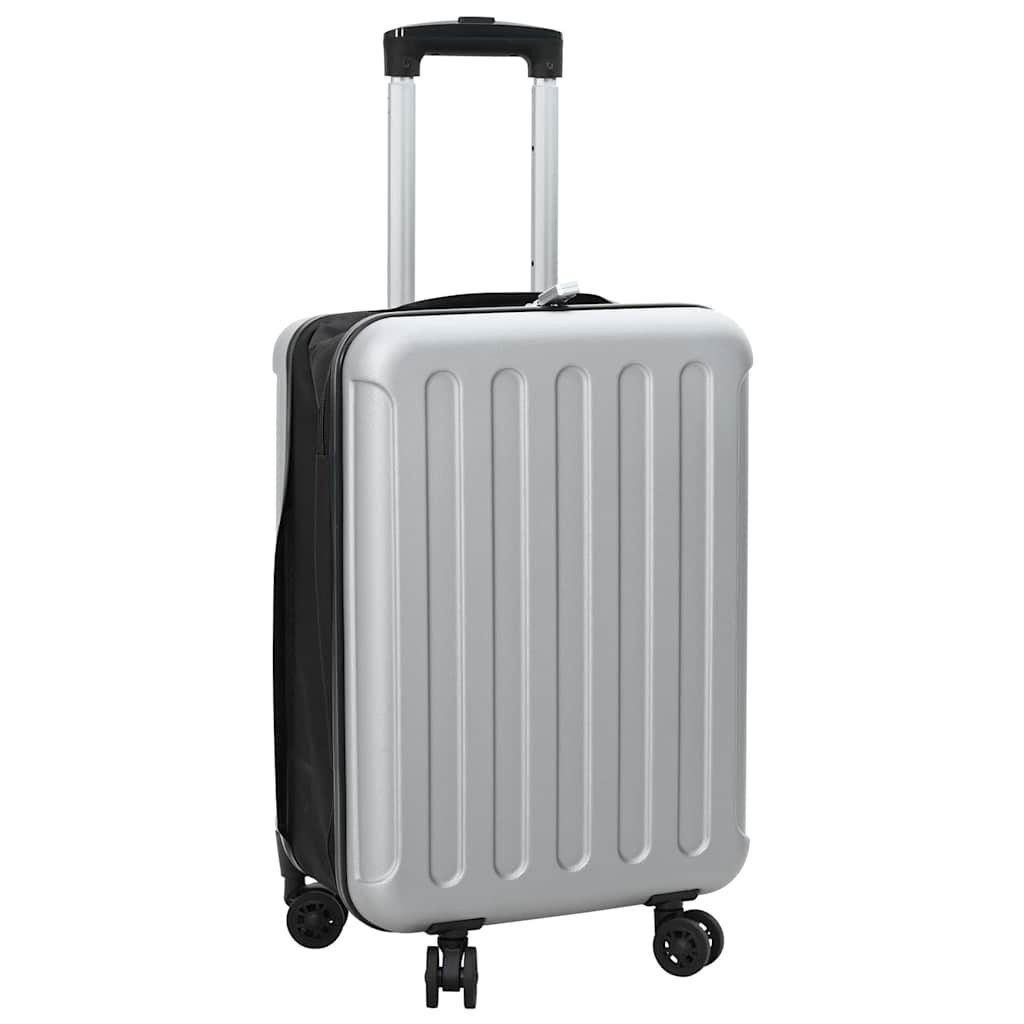 vidaXL Trolley Koffer mit Schloss Silber 34 x 23 x 55,5 cm ABS Kunststoff