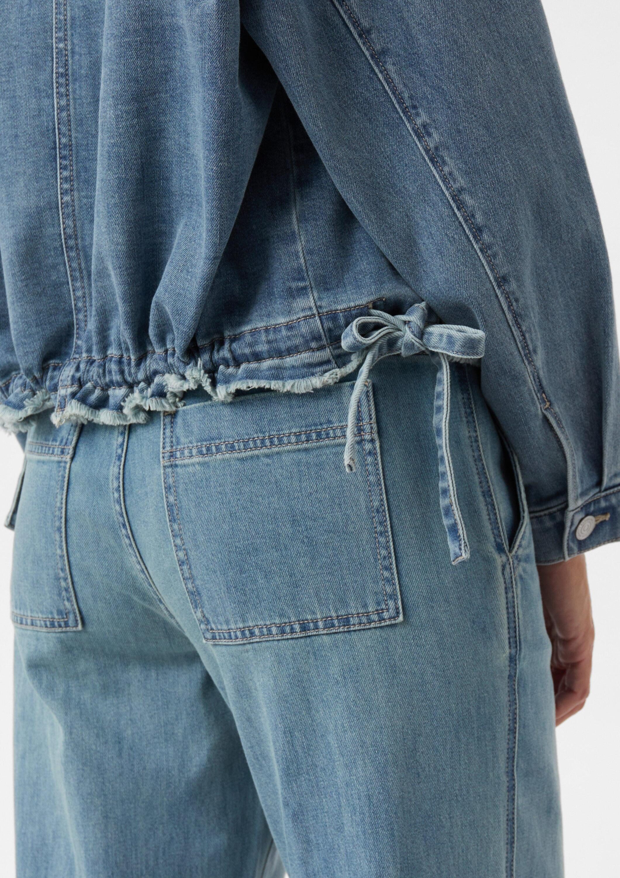 comma Funktionsjacke Indoor-Jacke Lässige Denimjacke mit Pattentaschen