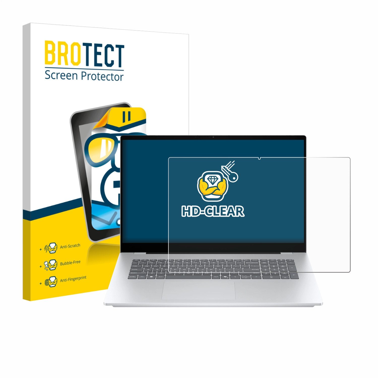 BROTECT Displayschutzfolie Schutzfolie für HP OmniBook 7 17-dc, Displayschutz Schutz Folie Klar Transparent