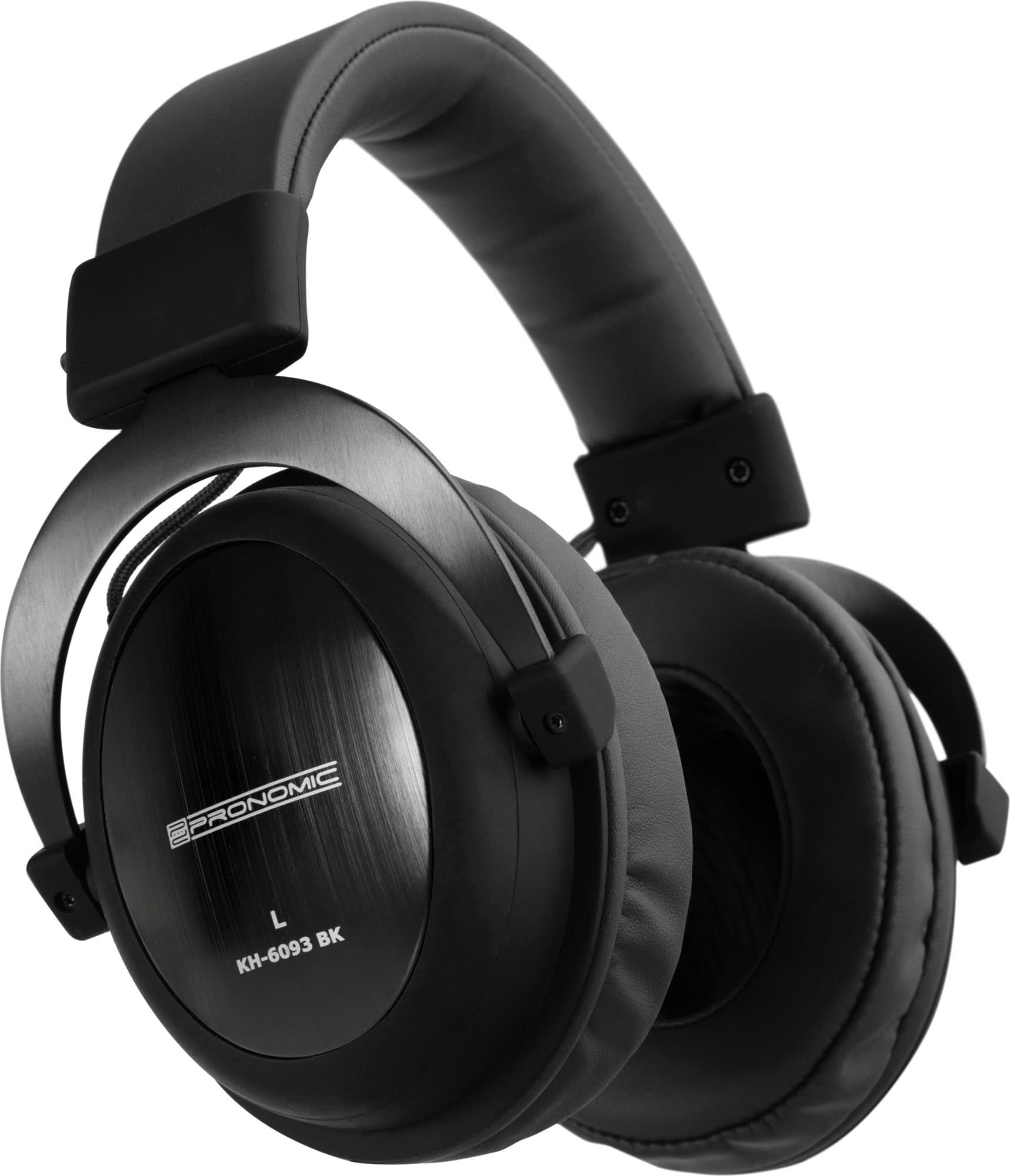 Pronomic Studio-Kopfhörer mit hohem Tragekomfort HiFi-Kopfhörer (ausgewogener Klang mit brillanten Höhen und präzisen Bässen) Schwarz