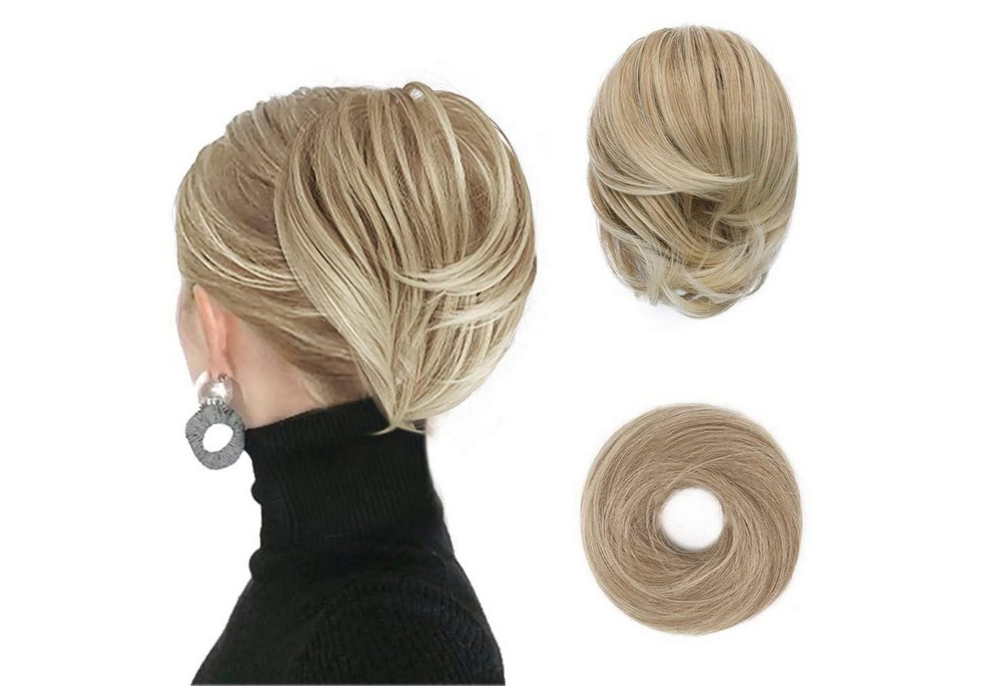 LuxusKollektion Zopfband Haarteil 20cm 27T613# Helle Aschblond-Mischung Bleichblond