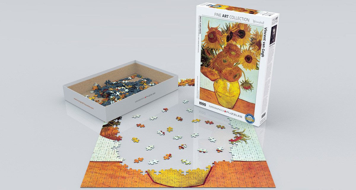 Puzzle 1000 Teile Puzzle - Puzzle - Vincent van Gogh Sonnenblumen, Puzzleteile