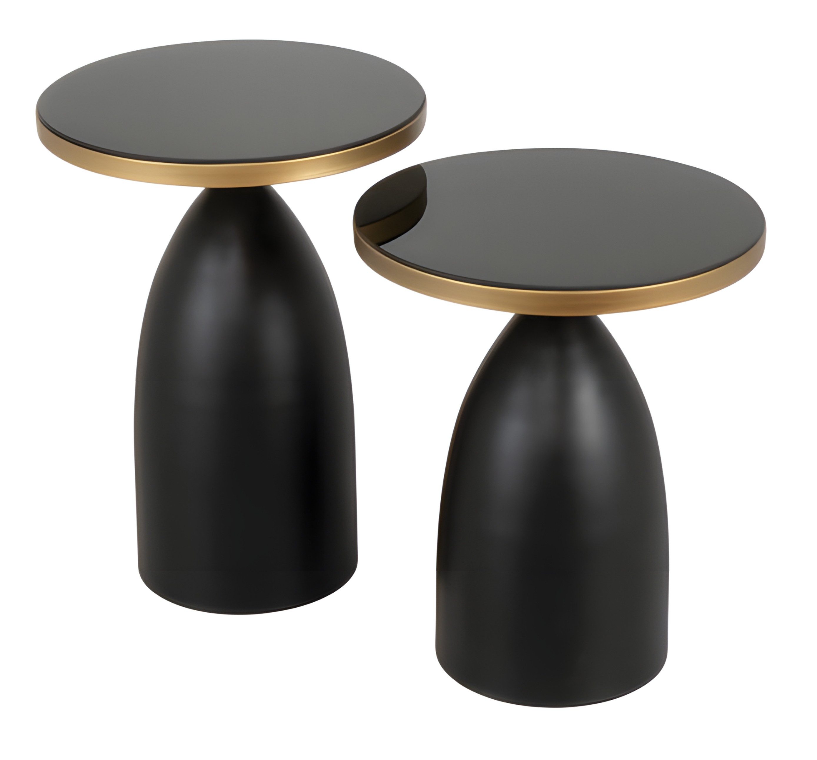 Xlmoebel Satztisch Schwarzer Holztisch von XLMOEBEL, modern und elegant (2-St., Beistelltisch), Made in Europa