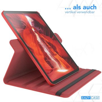EAZY CASE Tablet-Hülle Rotation Case für iPad Air 4/Air 5 (2020/2022) 10,9 Zoll, Tabletcase Flipcover Smart kratzfest Hülle aufstellbar drehend Rot