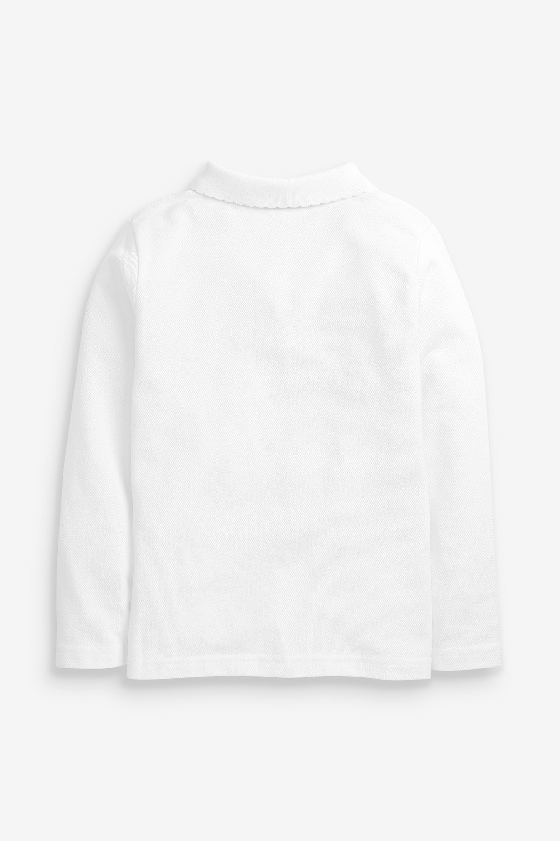 Next Langarm-Poloshirt Langärmelige Polo-Shirts Baumwolle, 5er-Pack (5-tlg)