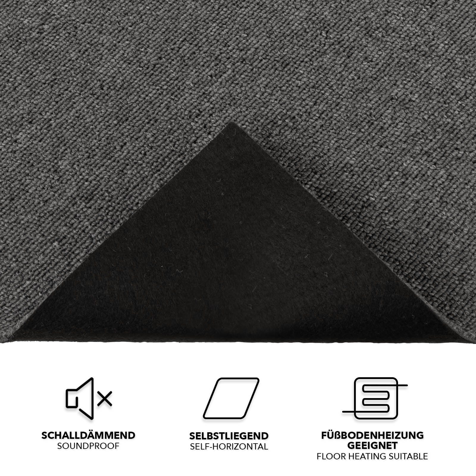 Karat Teppichfliese Moscow, Bodenschutz, Erhältlich in 4 Farben, 50 x 50 cm günstig online kaufen