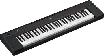 Yamaha Home-Keyboard Piaggero, NP-15B, schwarz, mit 61 Tasten, inklusive Netzteil und Notenhalter