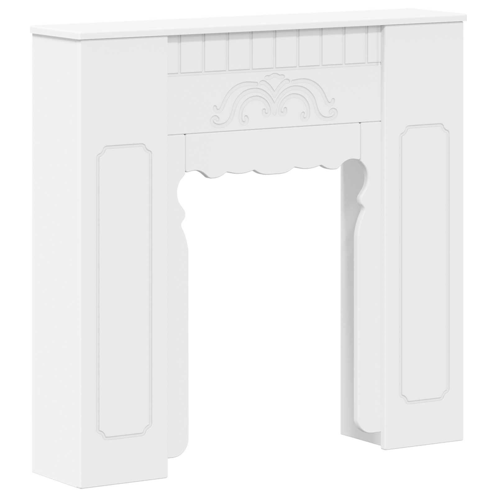 vidaXL Bodenschutzplatte 93 x 20 x 89 cm Kaminumrandung Weiß 93x20x89 cm Holzwerkstoff