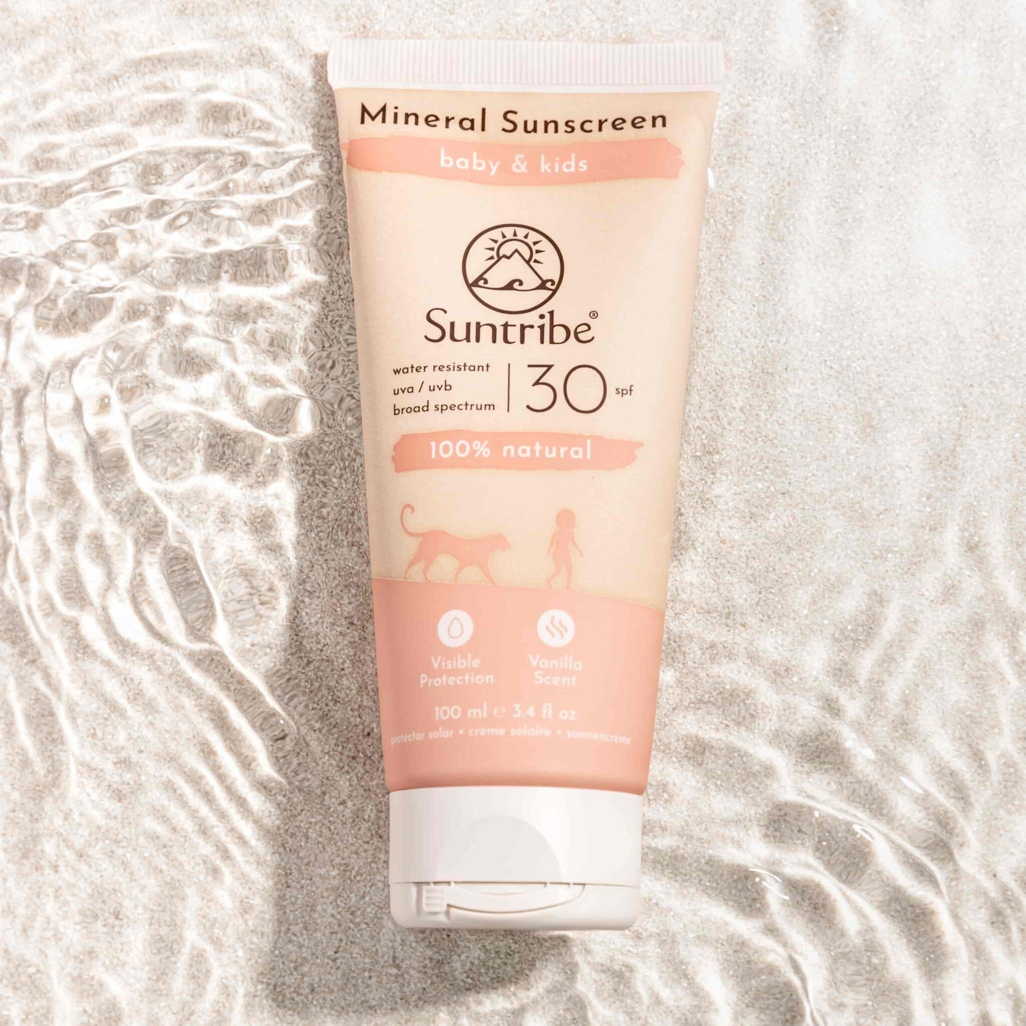 Suntribe Sonnenschutzcreme BIO Mineralisch Baby & Kinder LSF30, 1 Tube 100 ml, 0% Zusätze