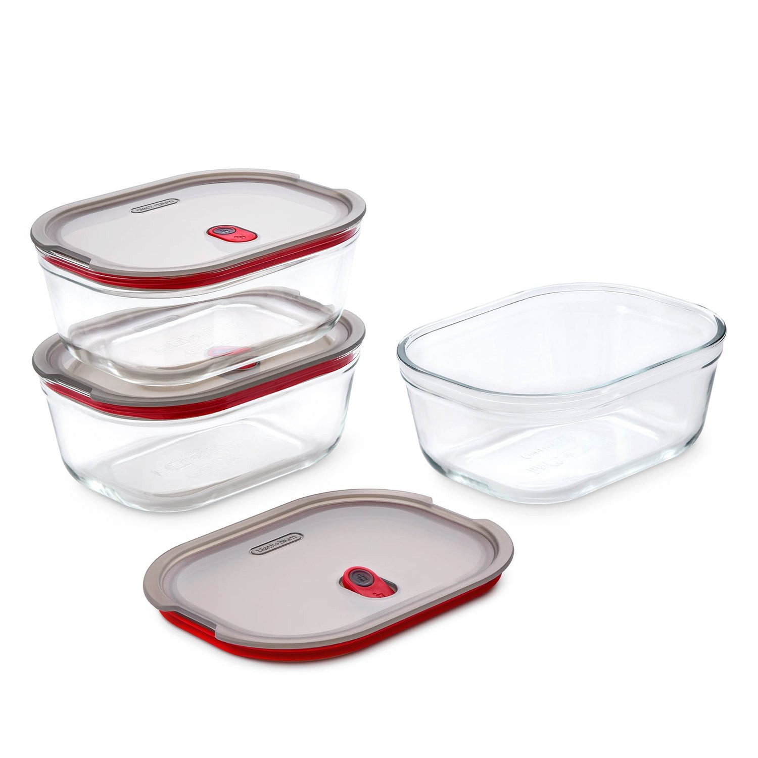 black+blum Frischhaltedose Multifunktionsdose aus Glas, 3er Set