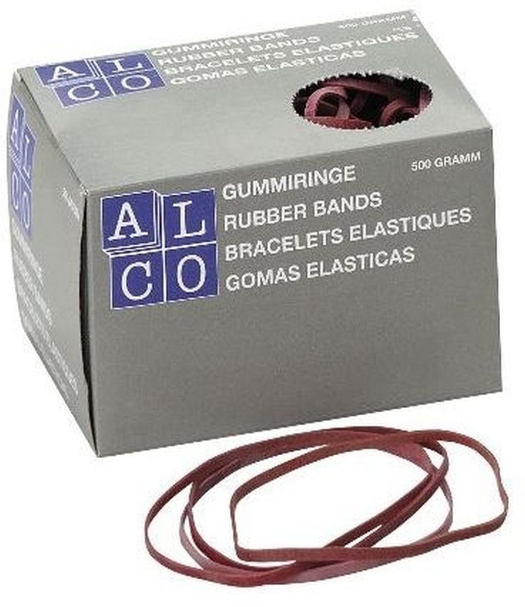 ALCO Gummibänder Gummiband Naturkautschuk 5x100mm rot 500g
