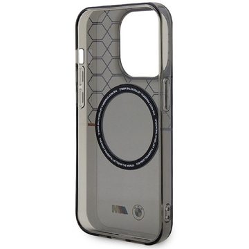 BMW Handyhülle Case iPhone 14 Pro Silikon Tricolor MagSafe kompatibel 6,1 Zoll, Kantenschutz