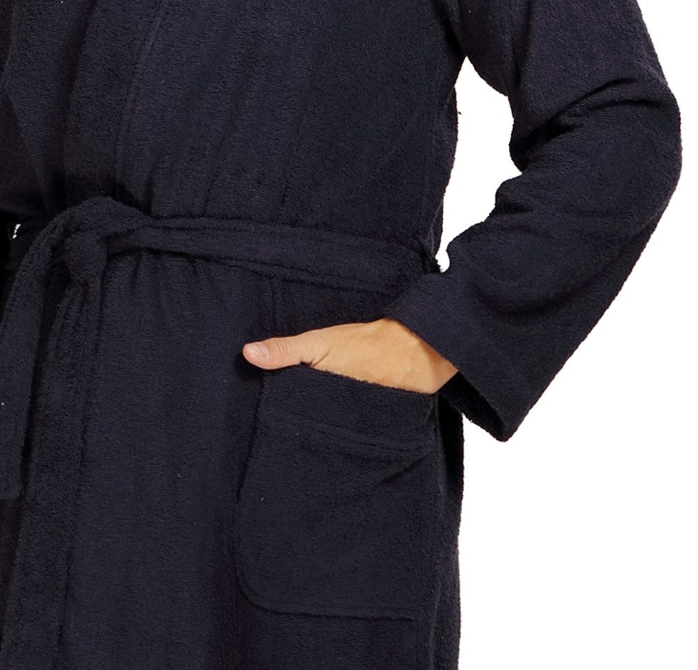 Comte Herrenbademantel, Baumwolle, Kimono-Kragen, Gürtel, Herren günstig online kaufen