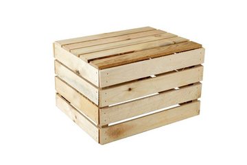 GrandBox Dekokiste Holz Kiste 50x40x30 cm natur Vintage (1er Set)