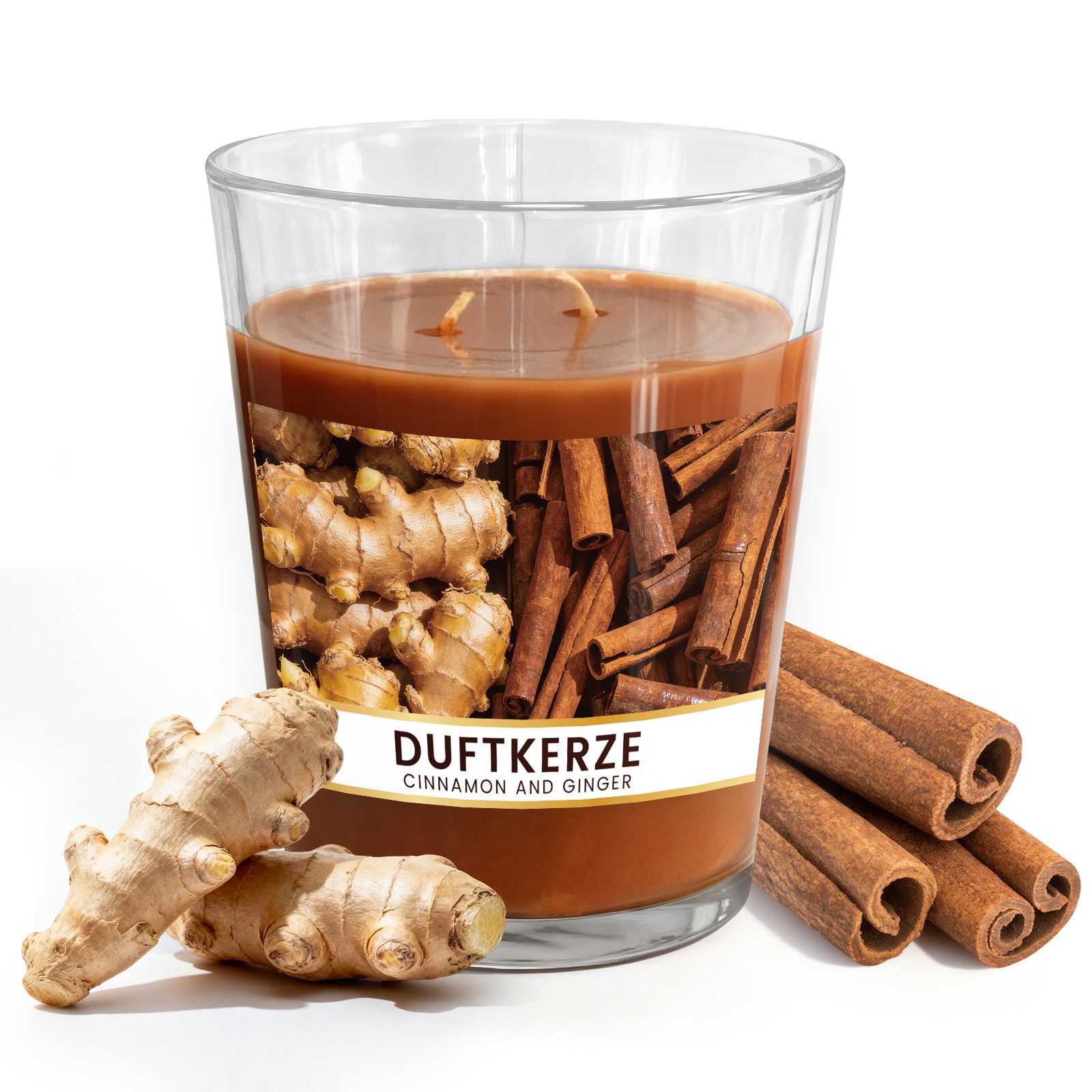 Bundviel Duftkerze Duftkerze im Glas Cinnamon & Ginger Burning 50 hours 6er günstig online kaufen