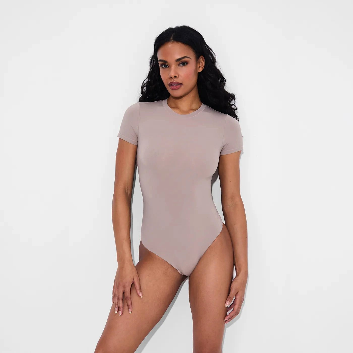 cfab Body Crew Neck T-Shirt Bodysuit-Rose Wood-2XL (1-tlg)