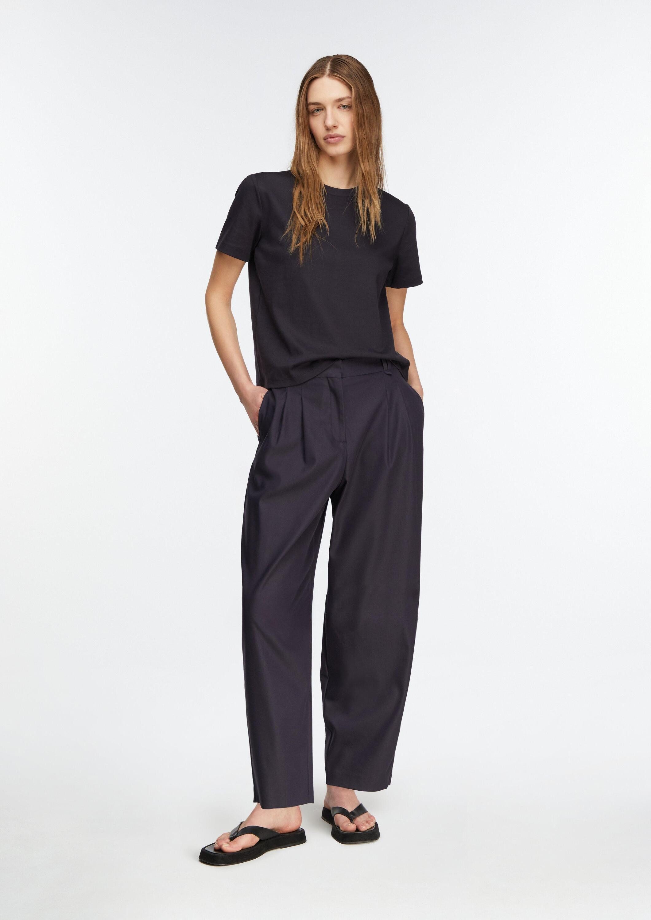 comma 7/8-Hose Hose Barrel-Hose aus strukturiertem Baumwollstretch