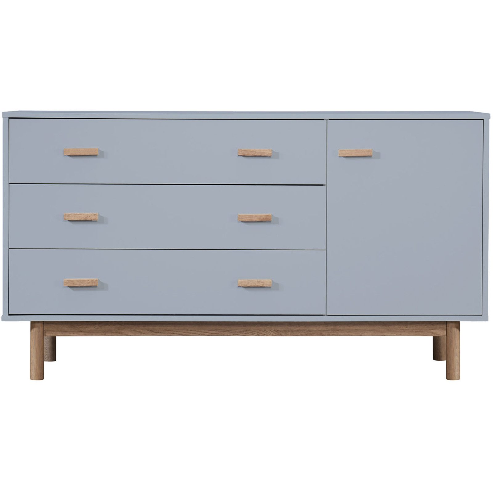 loft24 Sideboard Mason, Anrichte, 3 Schubladen, 1 Tür, MDF, Holzoptik, Breite 144 cm