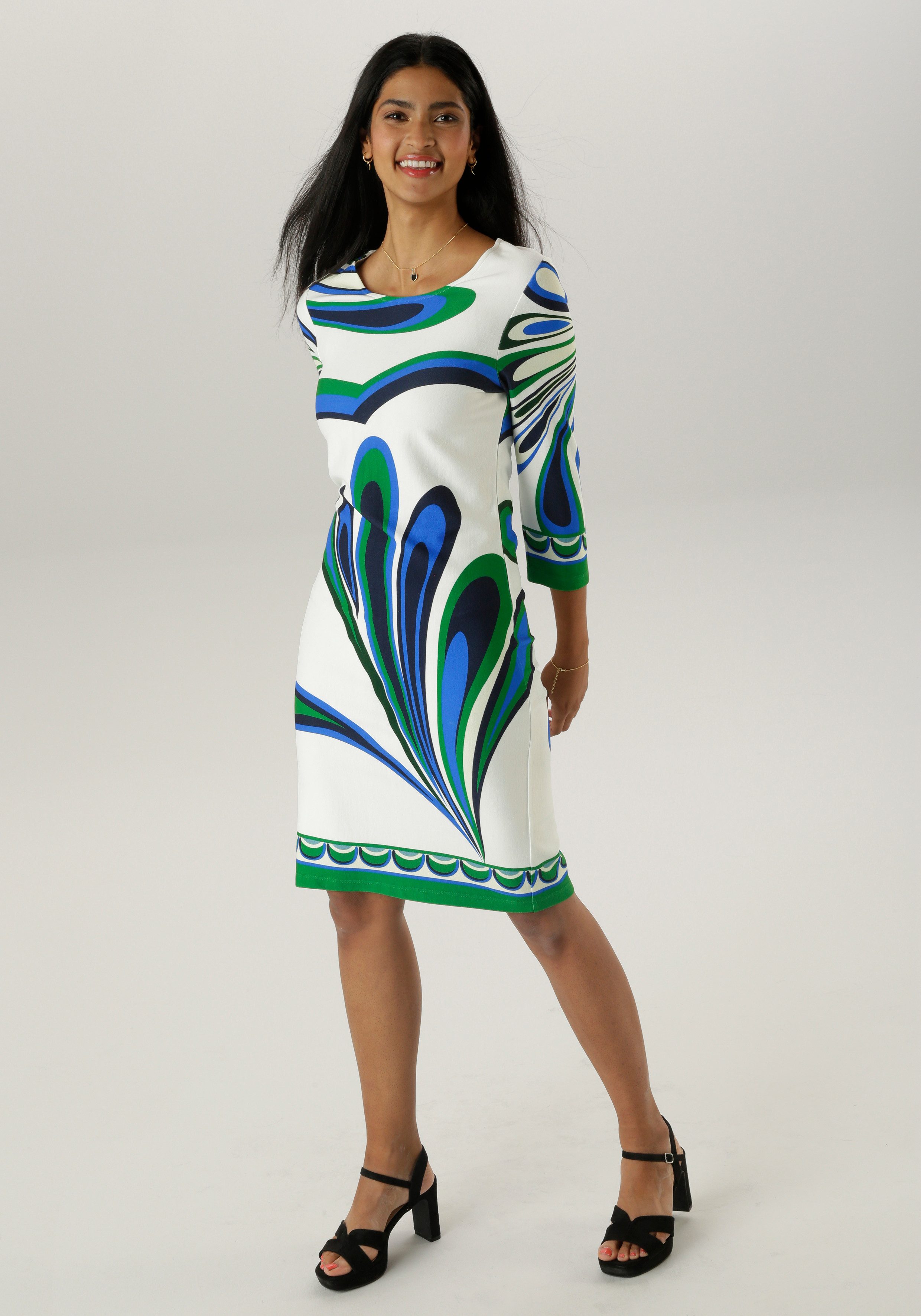 Aniston SELECTED Jerseykleid, mit fantasievollen Alloverprint günstig online kaufen