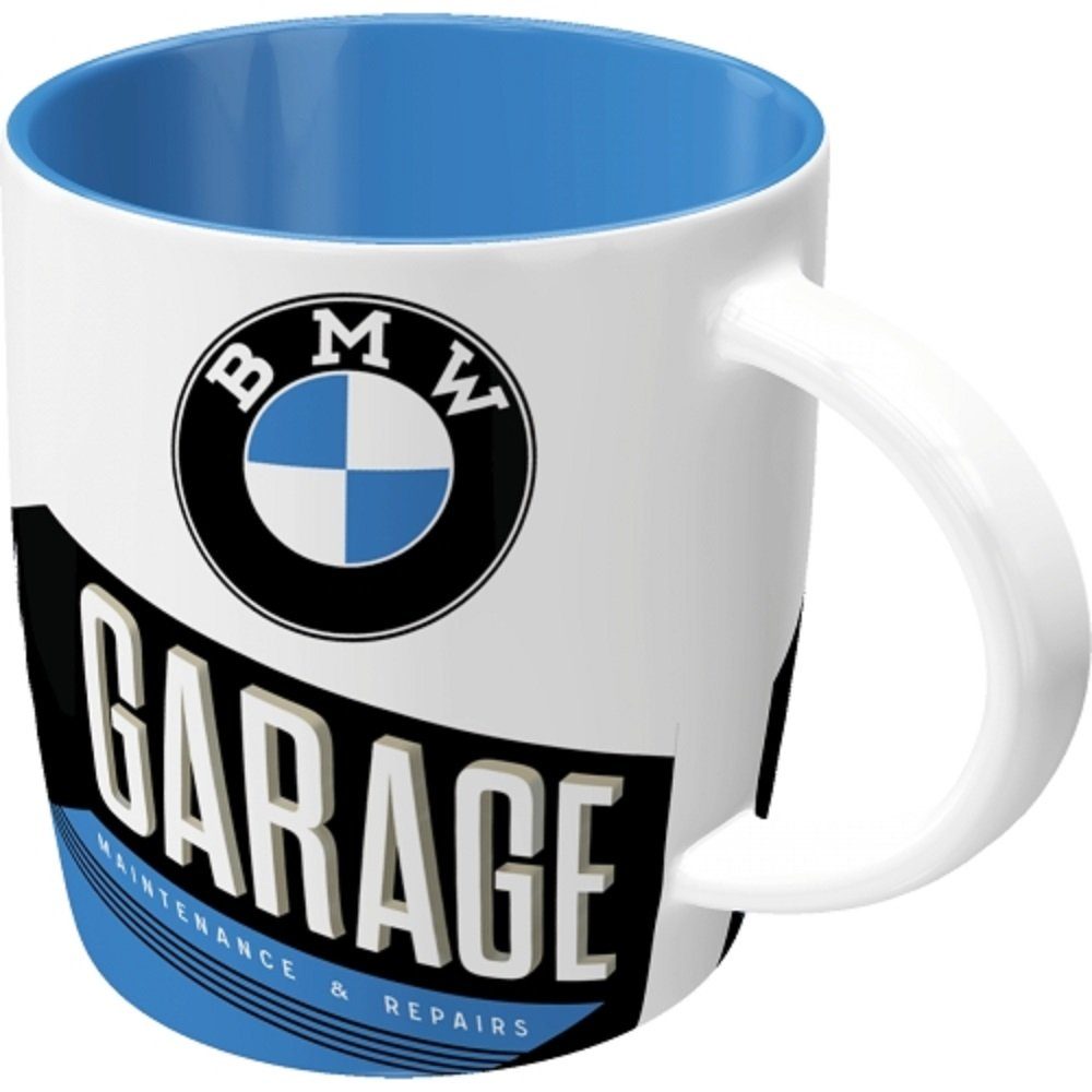 BMW Tasse BMW Garage Motorrad Kaffee Becher Kaffeetasse Motorsport M Tasse, 1-tlg.
