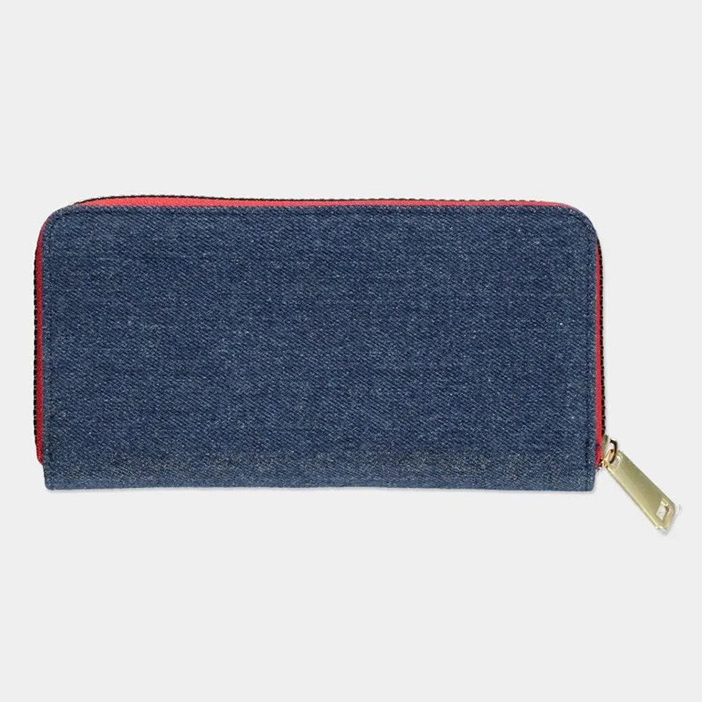 The AVENGERS Geldbörse Denim Logo, Kunstleder und Stoff Geldbeutel Portemonnaie