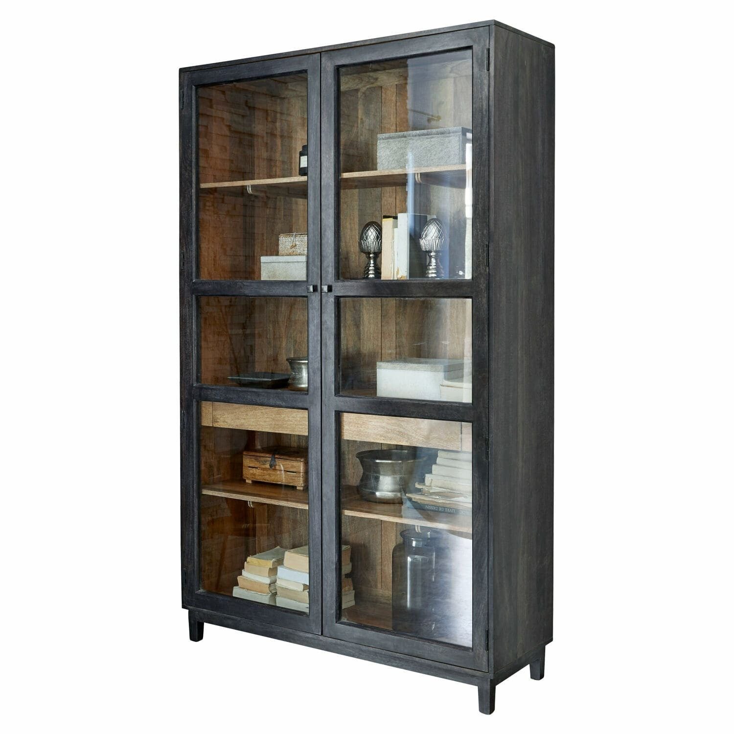 Mirabeau Vitrine Schrank Altagracia schwarz/braun