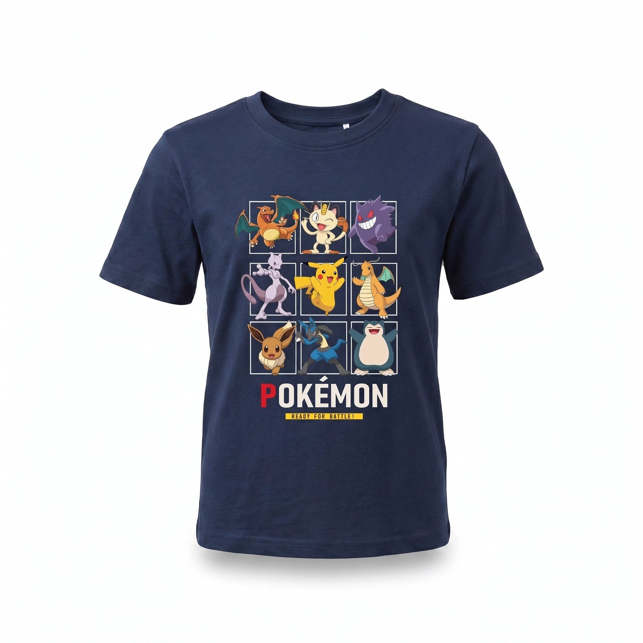 Print-Shirt Pokemon Pikachu Jungen T-Shirt Kurzarm Shirt 100% Baumwolle