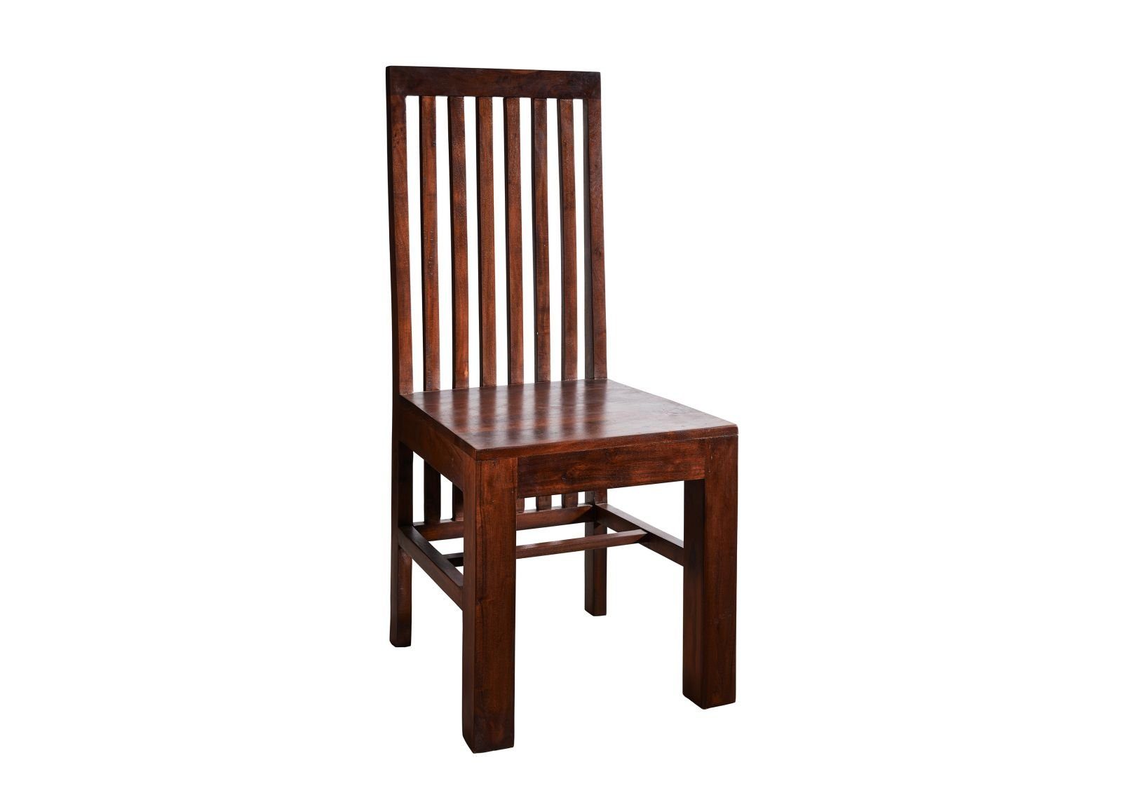 Massivmoebel24 Holzstuhl 46x46x109 nougat lackiert Stuhl #26 OXFORD Akazie dunkelbraun