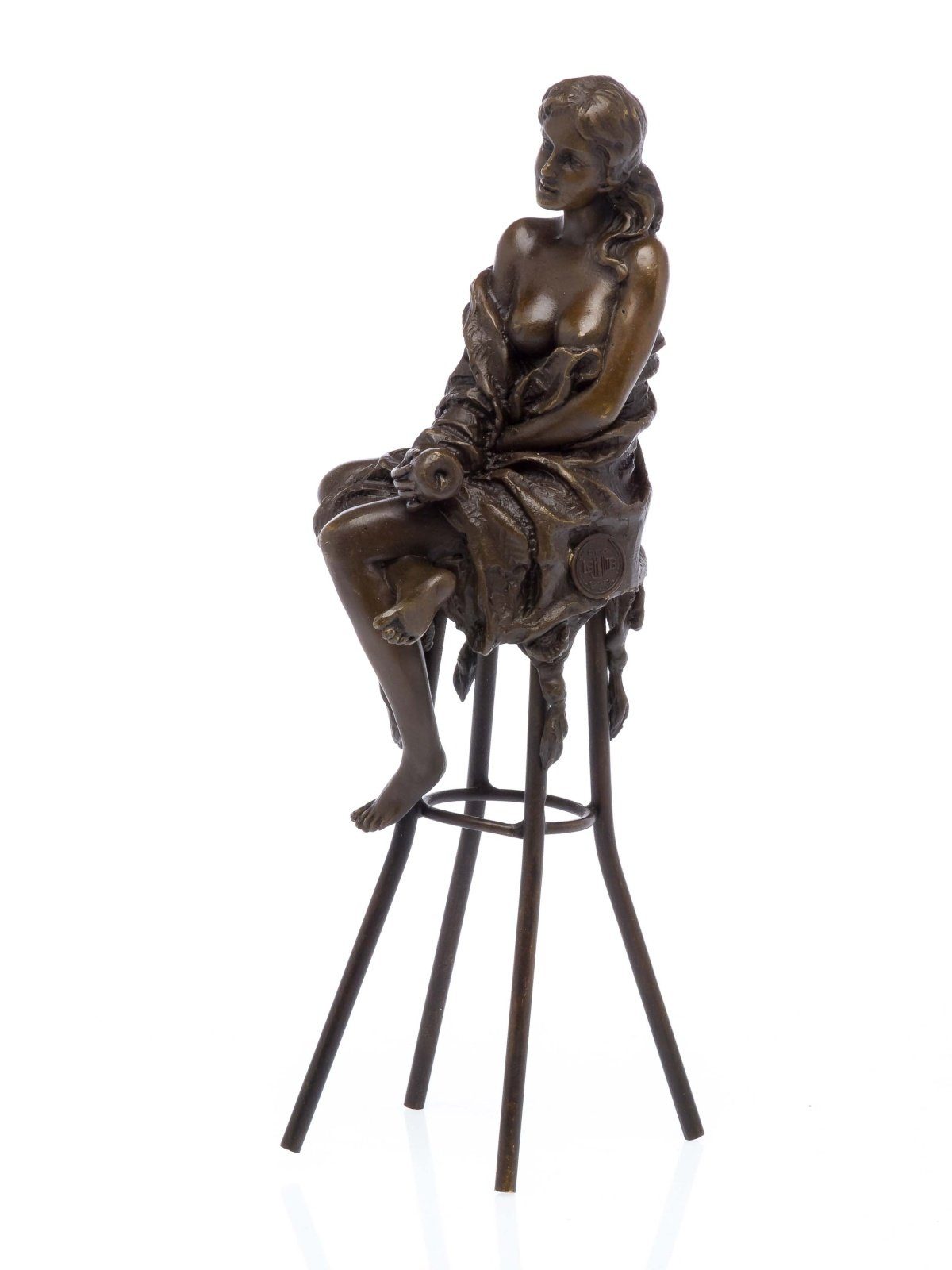 Aubaho Skulptur Figur Frau erotische Bronze Skulptur Kunst an Sculpture Bronzeskulptur