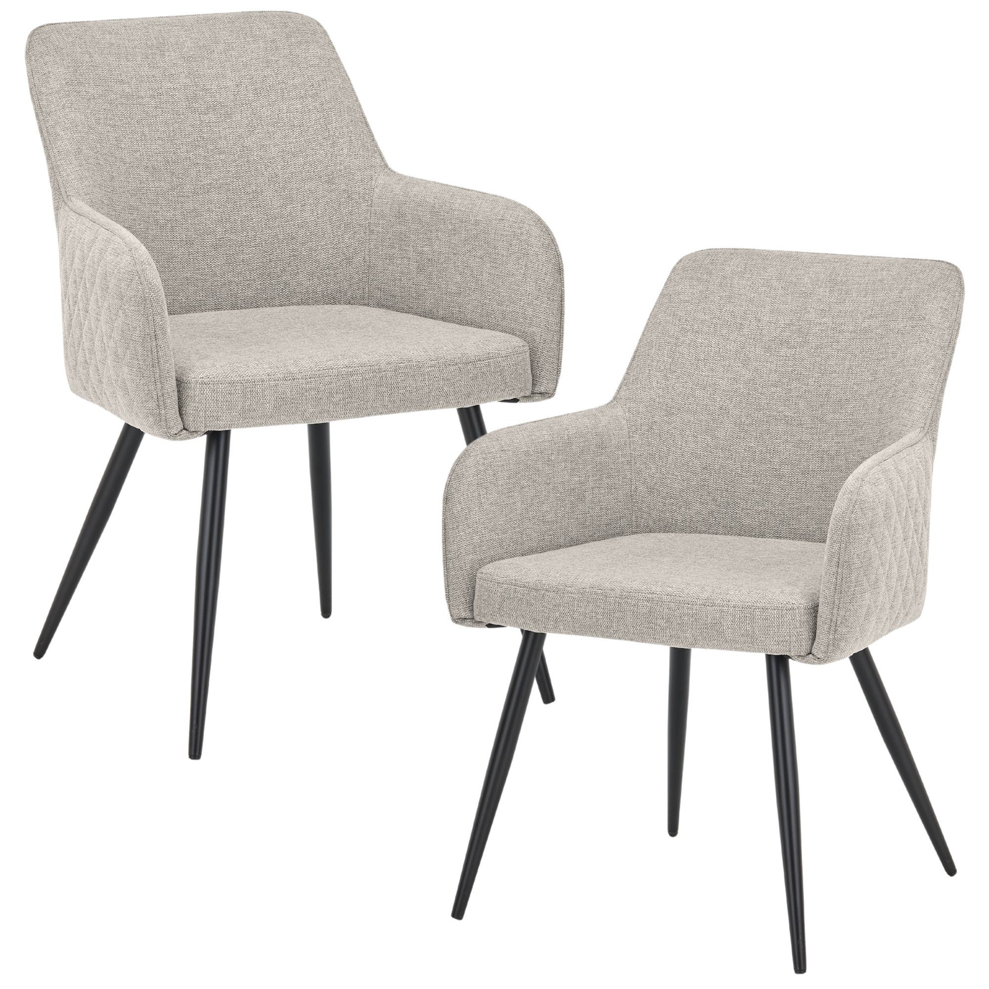 set one by Musterring Armlehnstuhl AKRON (2er-Set), gepolsterter Schalenstuhl für Küche, Esszimmer, Büro