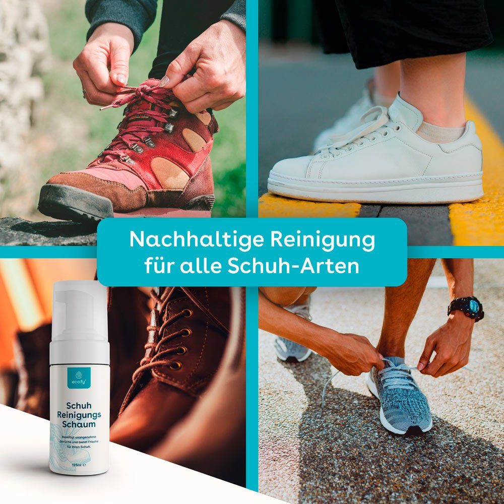 eco:fy Schuh-Reinigungsschaum Schuhreiniger (1-St. Wirkungsvoller Reiniger für das Schuh-Obermaterial und die Sohlen)