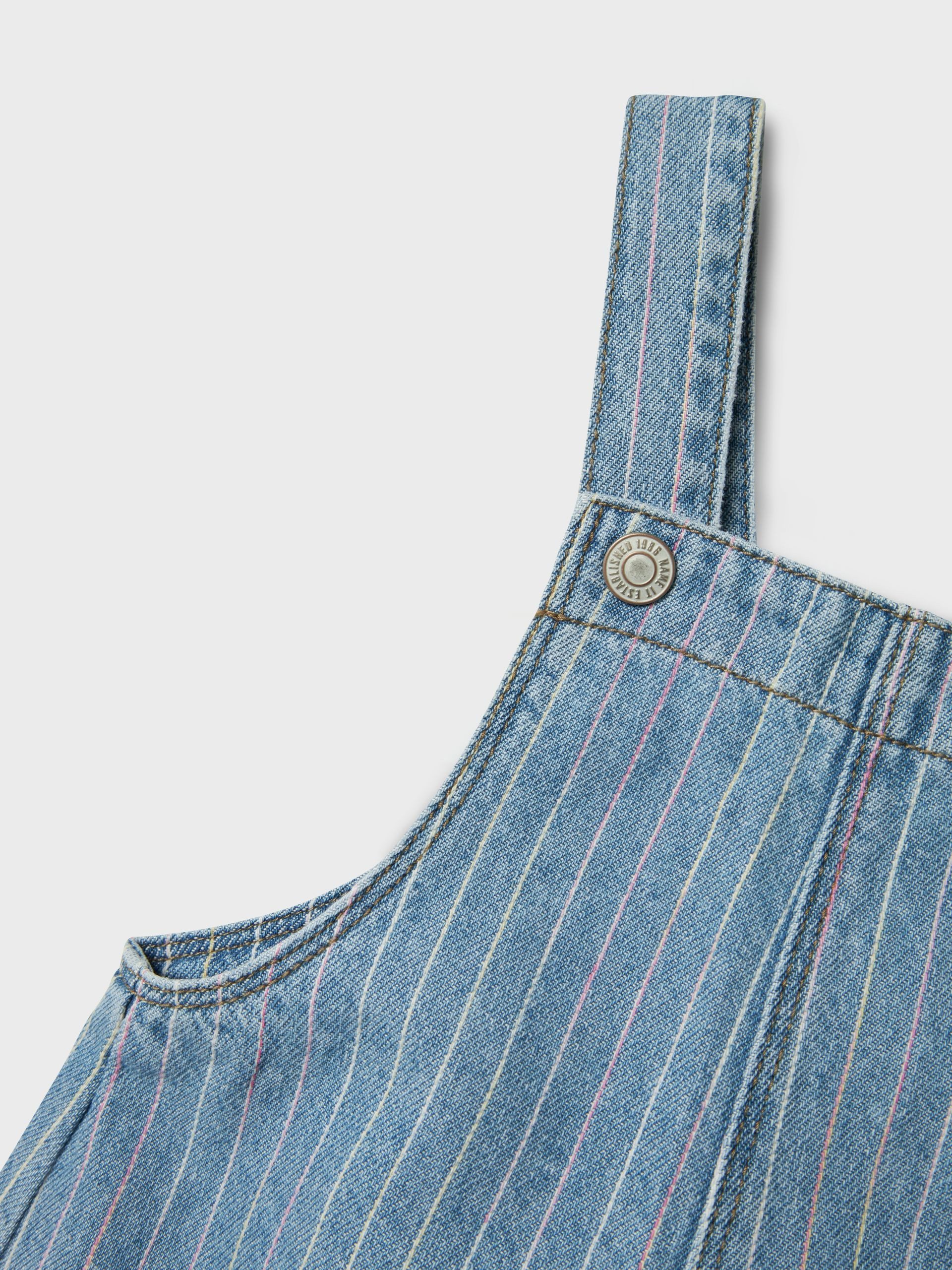 Name It Latzjeans NMFMACIE STRIPE DNM OVERALL 4008-NM D