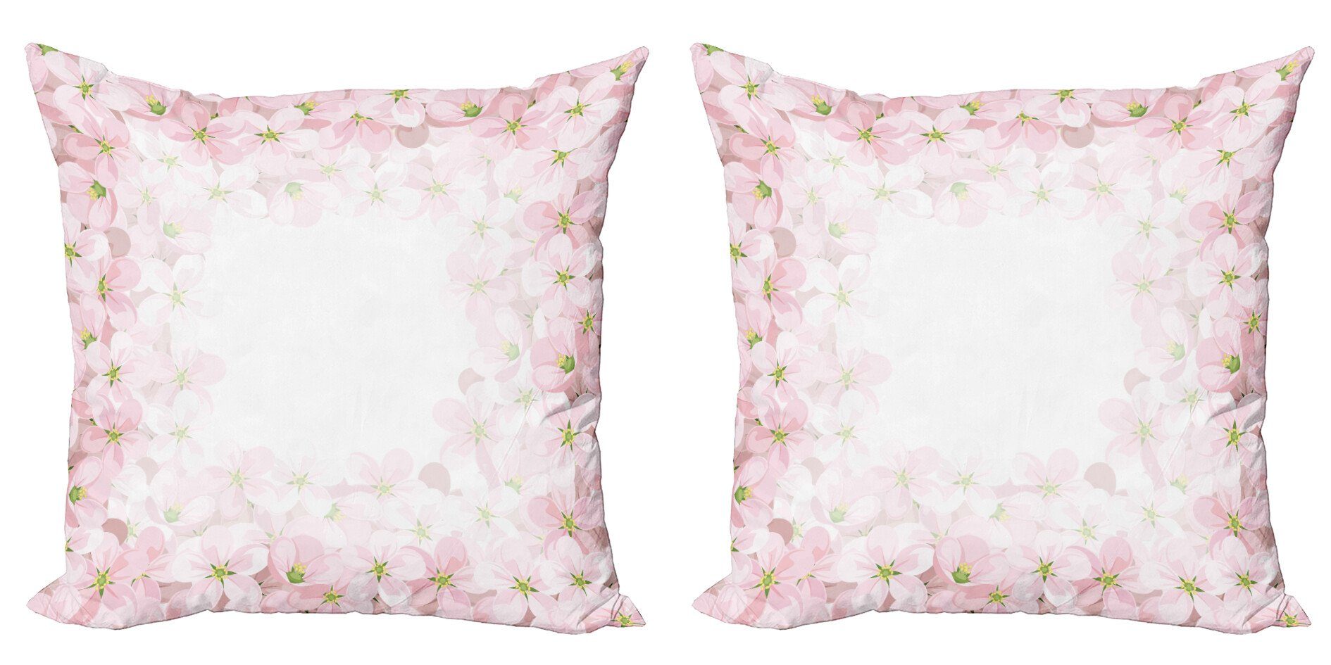 Kissenbezüge Modern Accent Doppelseitiger Digitaldruck, Abakuhaus (2 Stück), Romantisch Blütenblätter Blüte