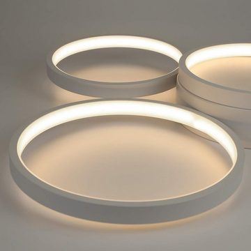 ZMH LED Deckenleuchte 3//4 Flammig Ring Fernbedienung Schlafzimmer, warmweiß-nicht dimmbar, LED fest integriert, Warmweiß, 3000K