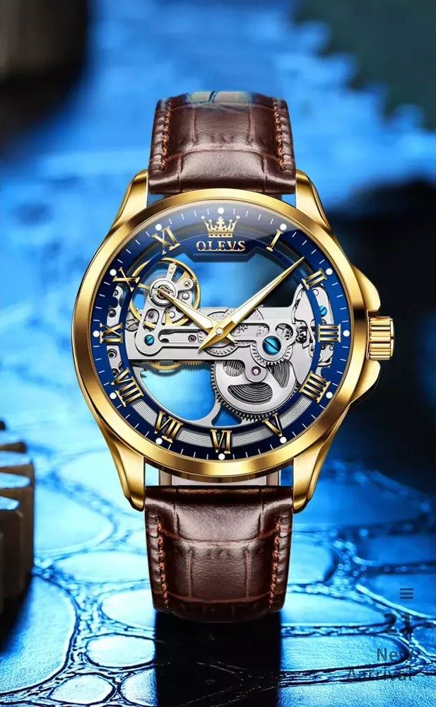 OLEVS Automatikuhr Herrenuhr Mechanisch Skelett Zifferblatt günstig online kaufen