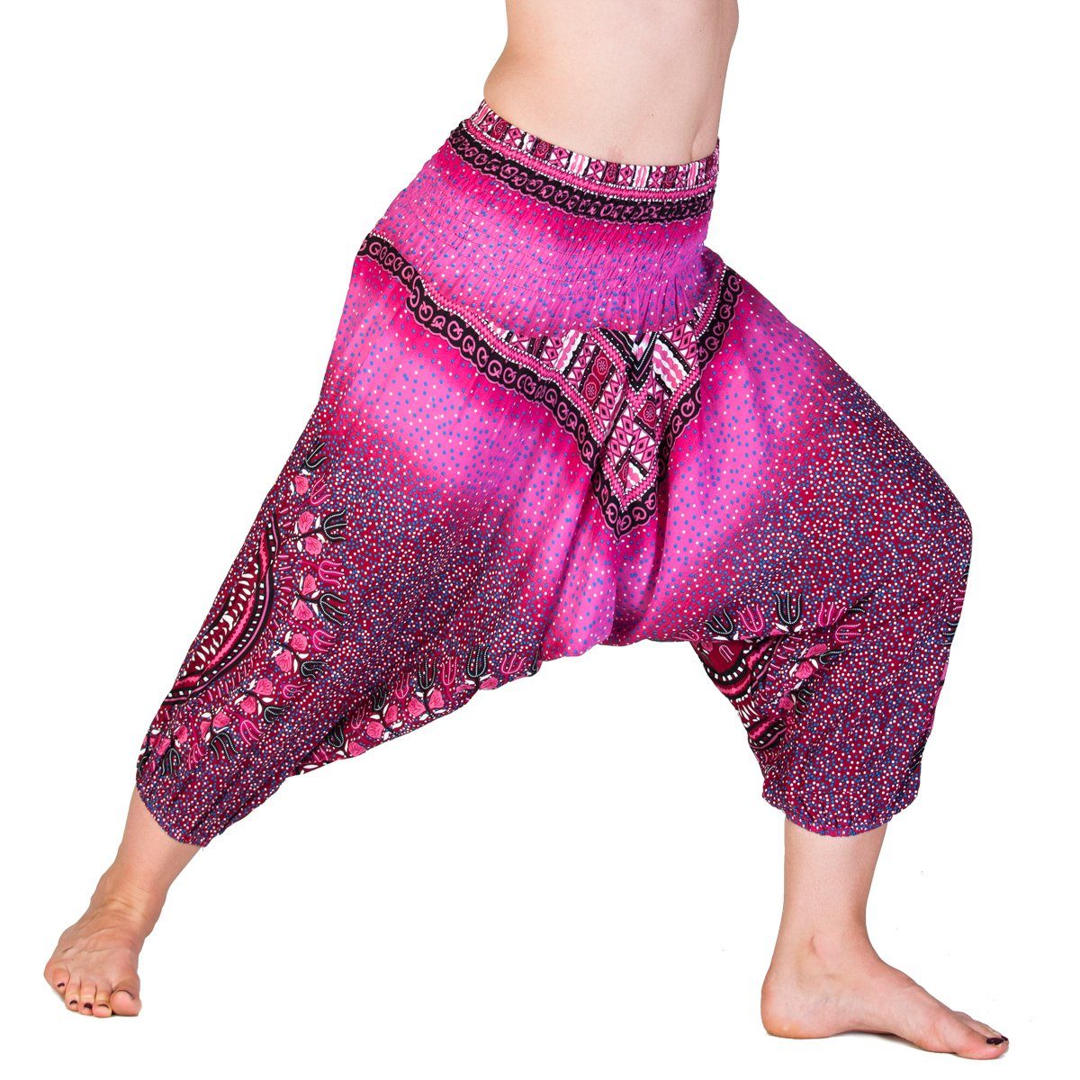 PANASIAM Haremshose Aladinhose für Kinder oder als 3/4-Hose Pumphose Freizeithose Haremshose als Caprihose aus hochwertiger natürlicher Viskose