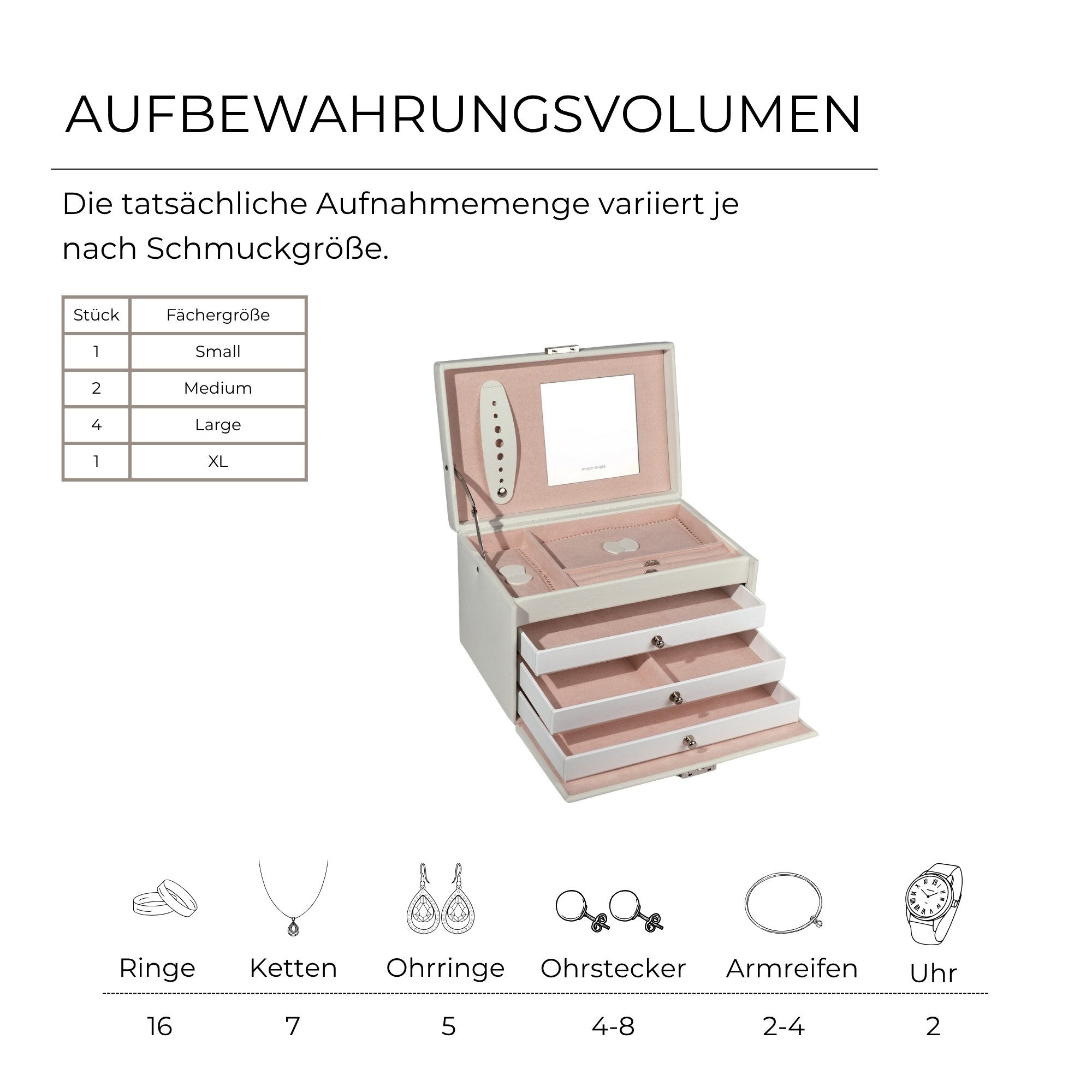 Friedrich23 Schmuckkasten aus Leder Classico