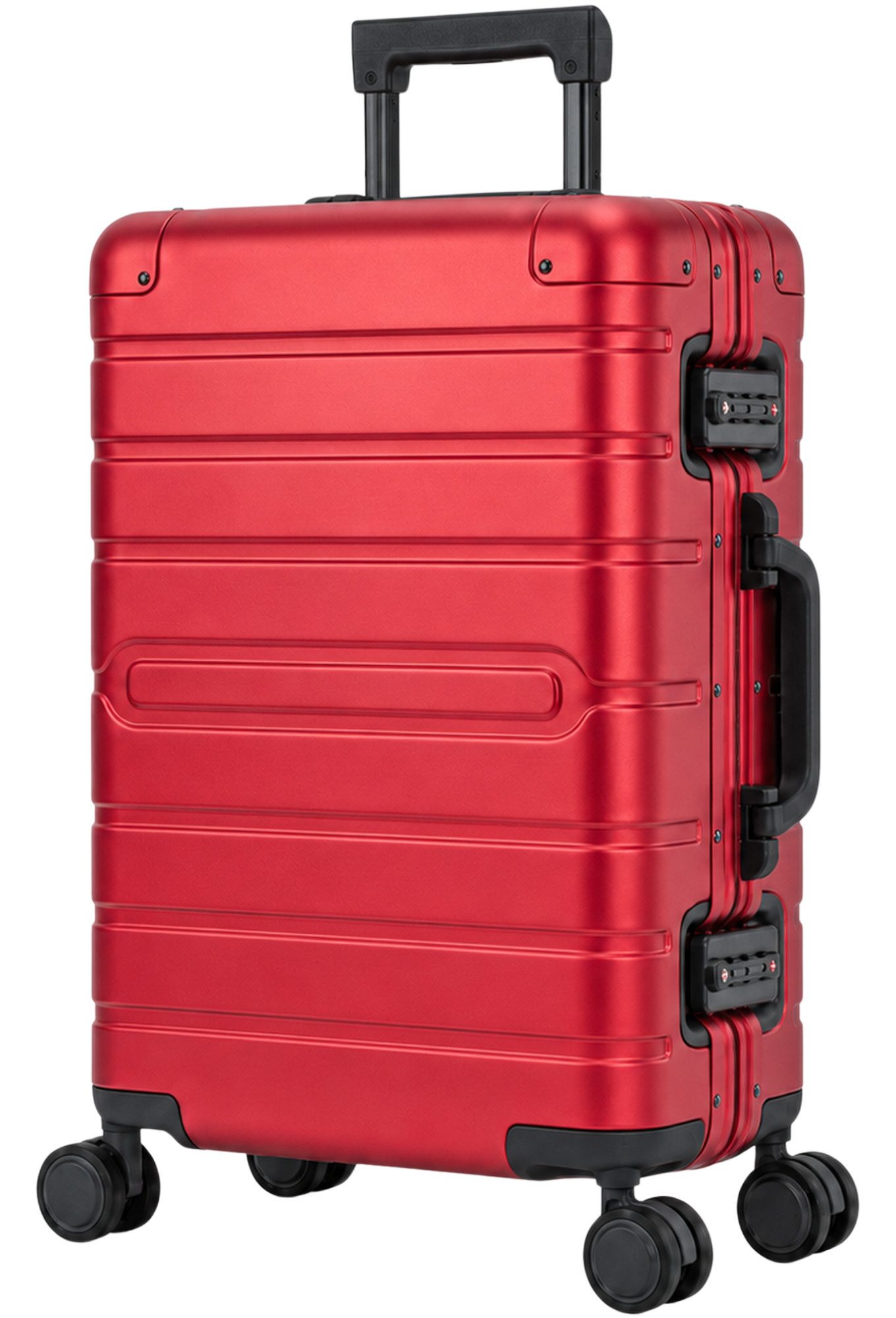 Travelhouse Handgepäckkoffer 100% Aluminium Serie OSLO - verschiedene Farben, 4 Rollen, mit stabilem Aluminium-Gehäuse und verstärkten Ecken