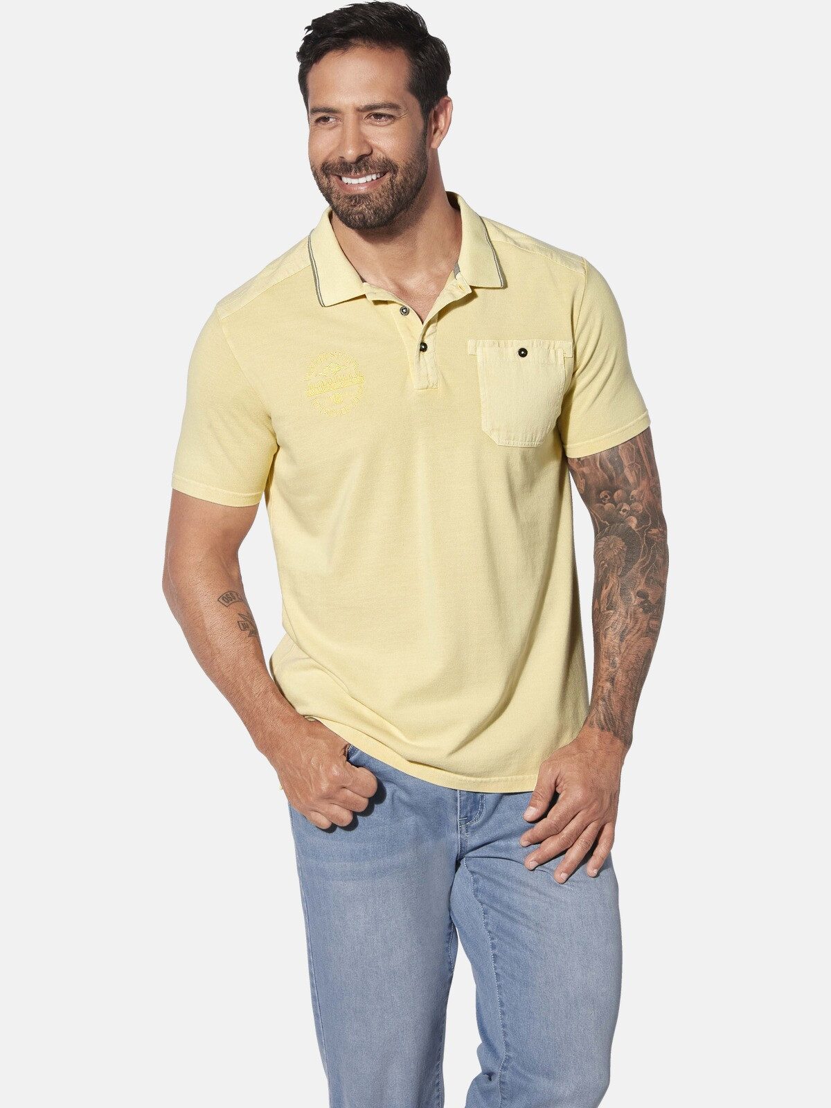 Jan Vanderstorm Poloshirt GUNHELM mit Brusttasche günstig online kaufen