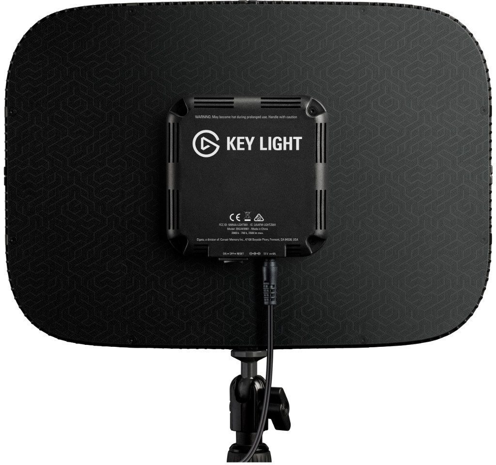 Elgato LED-Lichtsystem Key Light, Integriertes LED-Panel, 1 St., Kaltweiß bis Warmweiß (2900–7000 K), 2800 Lumen; WLAN-Steuerung; Stream Deck ready; Tischklemme