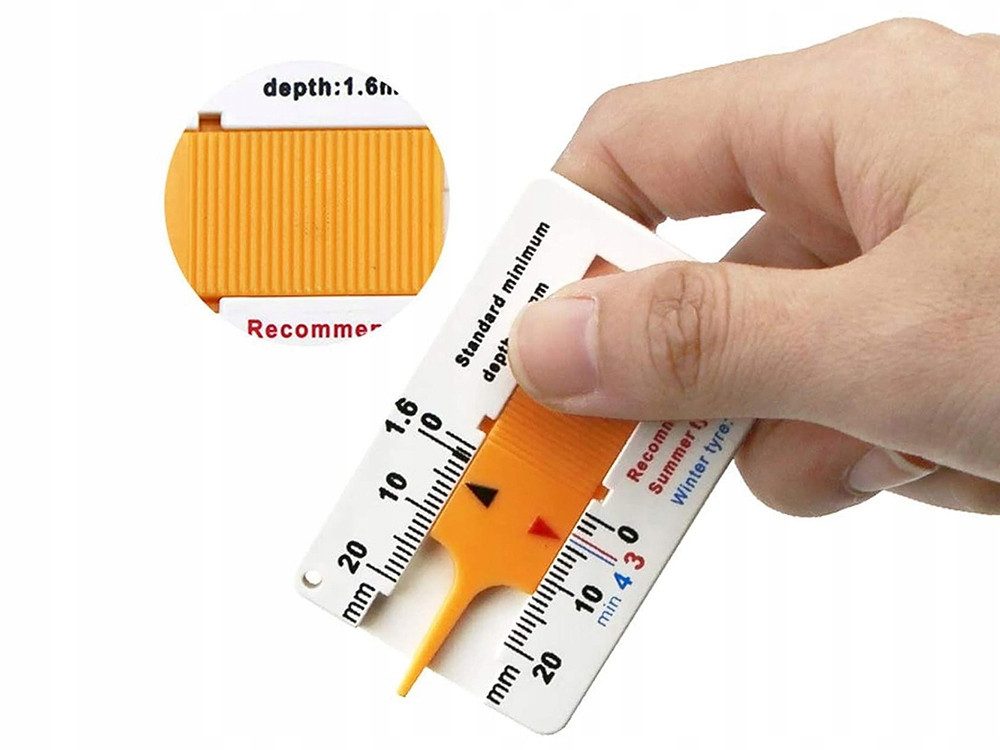VERK GROUP Messschieber Reifenprofilmesser 0‑20 mm Profiltiefenmesser PKW Werkzeug, 1-St., 0–20 mm, kompakt