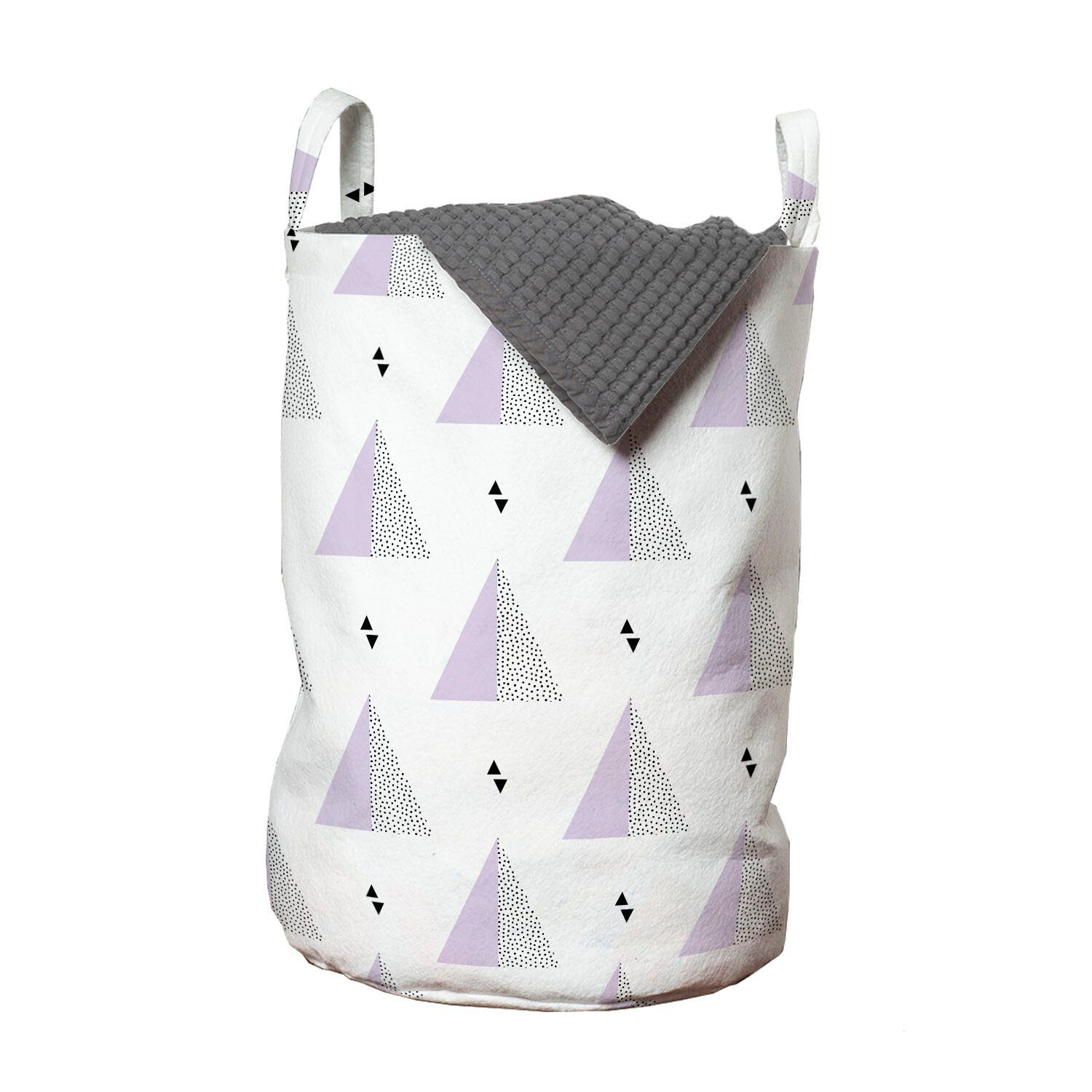 Triangles Wäschekorb mit skandinavisch Abakuhaus Style Kordelzugverschluss Waschsalons, für Retro Griffen Wäschesäckchen