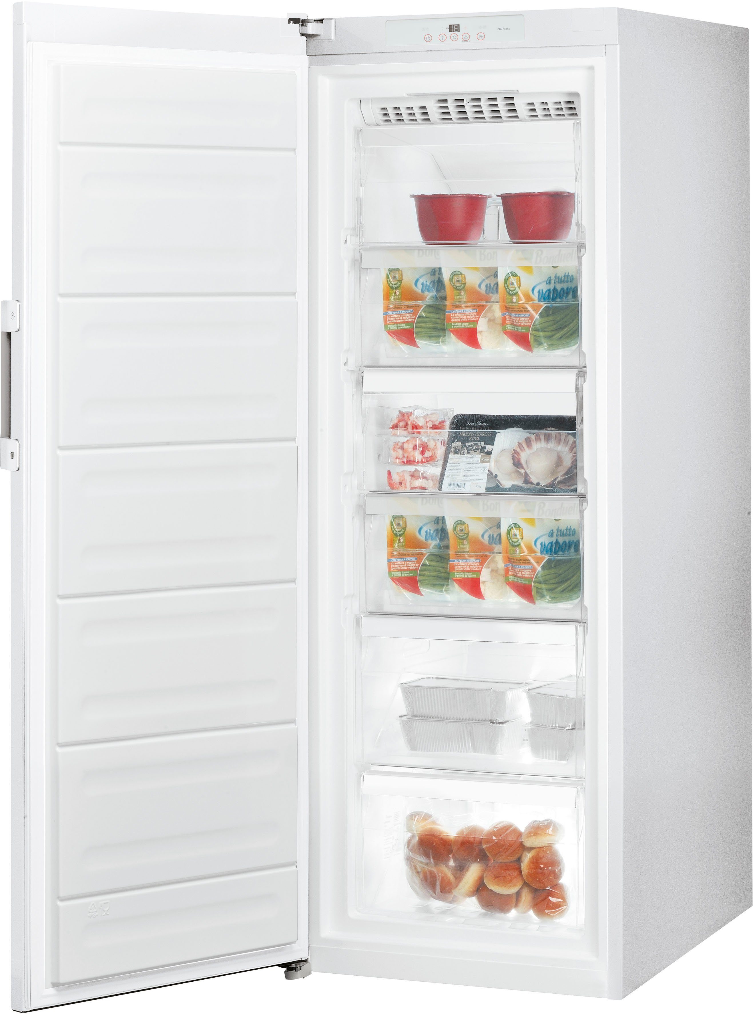 Privileg Gefrierschrank NoFrost PFVN 266 W, 167 cm hoch, 59,5 cm breit, NoFrost – nie mehr Abtauen im Gefrierschrank – Bild 2 von 5