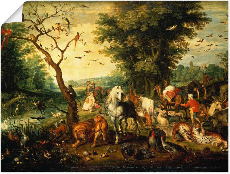 Artland Wandbild Noah führt die Tiere in die Arche., Religion (1 St), als Leinwandbild, Wandaufkleber oder Poster in versch. Größen