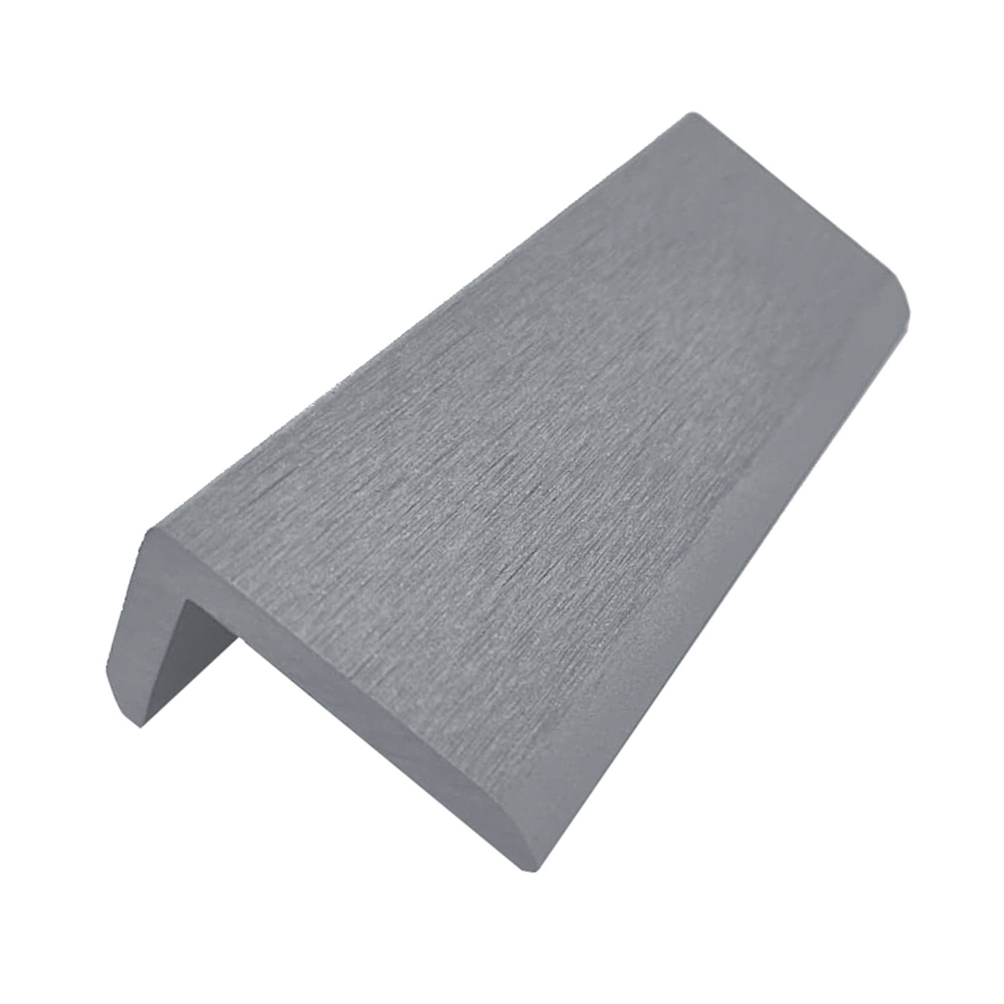 WPC Profi Terrassendielen MUSTER L-Abschlussleiste 15 cm steingrau 60x40 mm, (Abschlussleiste, Musterstück 15 cm)