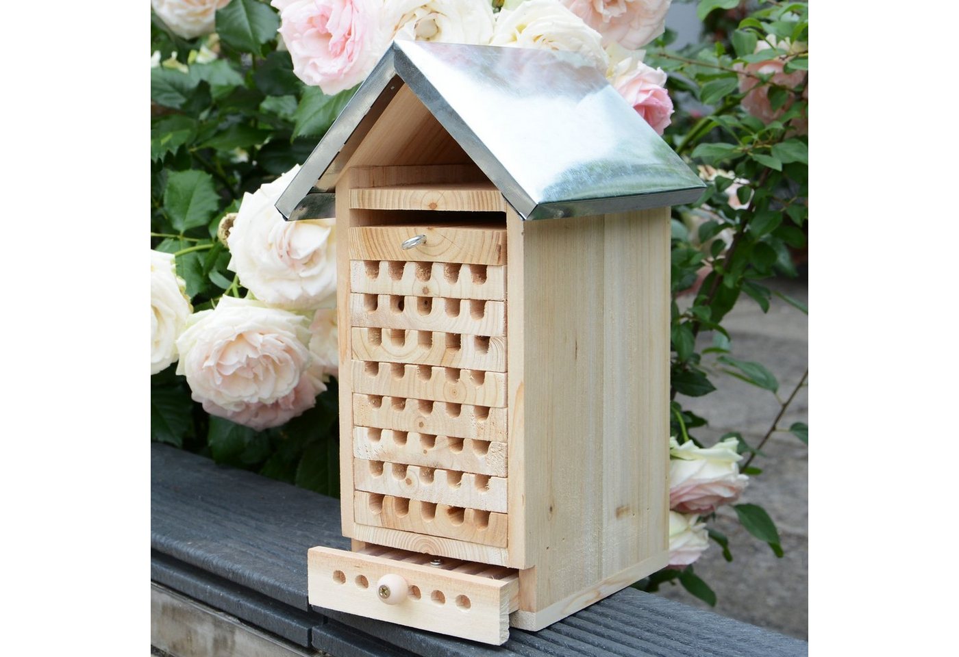 Thumbnail - UNUS GARDEN Insektenhotel Wildbienenhaus mit Observer-Schubladen, (1-St)