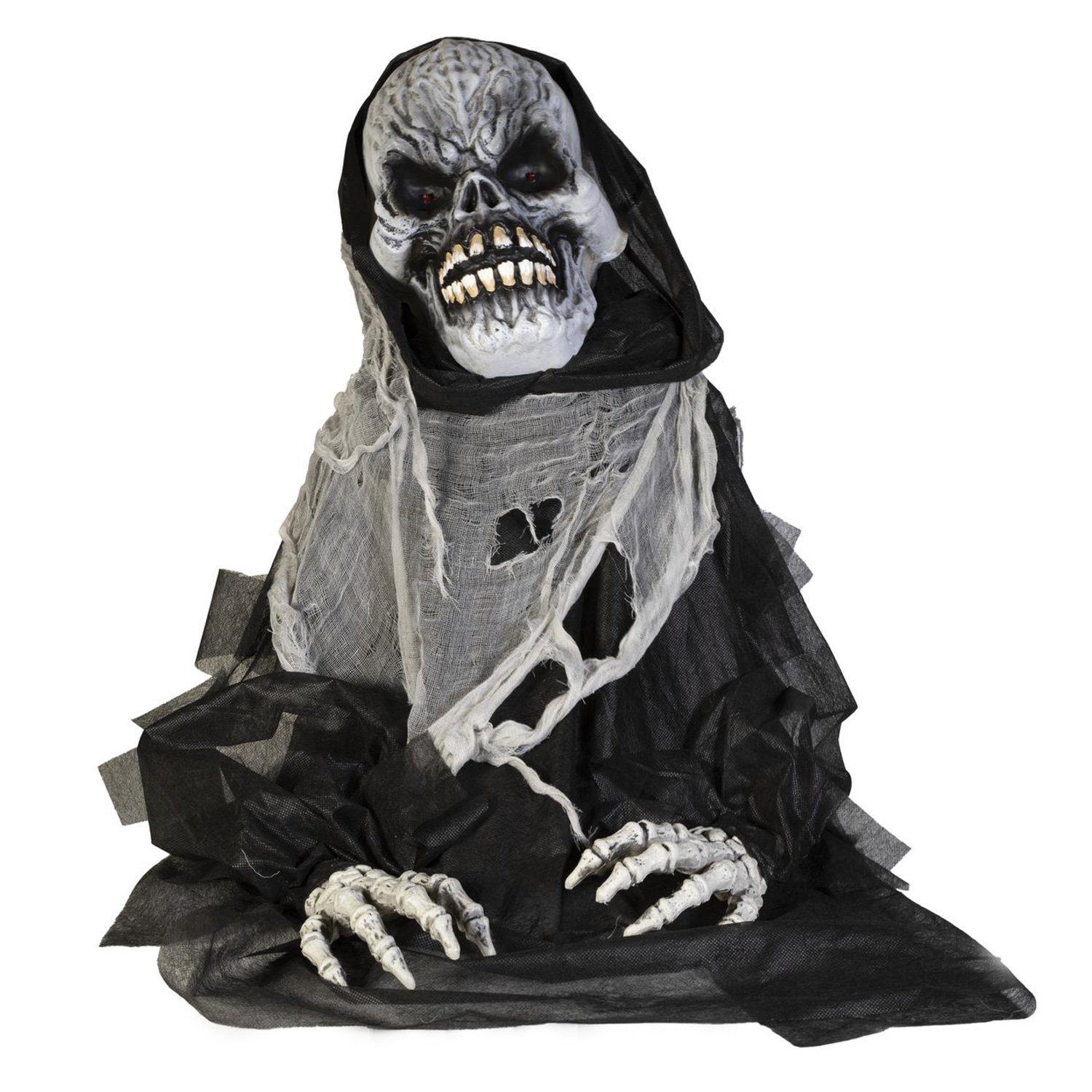 MAN, 68cm gruselige bewegte, SATISFIRE Halloween Zomiefigur Figur DEATH - Dekofigur