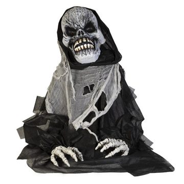 SATISFIRE Dekofigur Halloween Figur DEATH MAN, 68cm - bewegte, gruselige Zomiefigur