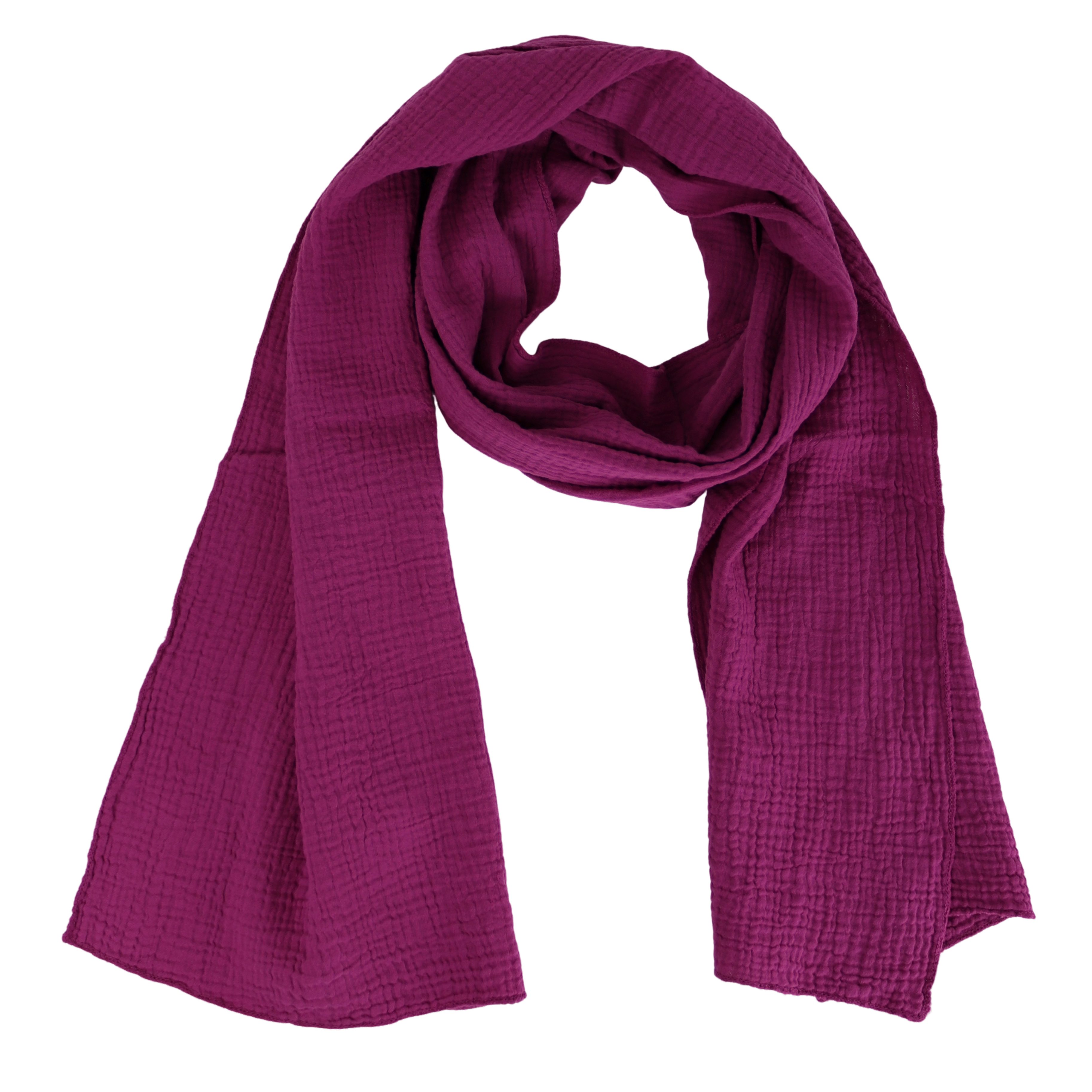 MIRROSI Modeschal weicher Unifarbe Schal 100% Baumwolle, Made in Italy, (Vi günstig online kaufen
