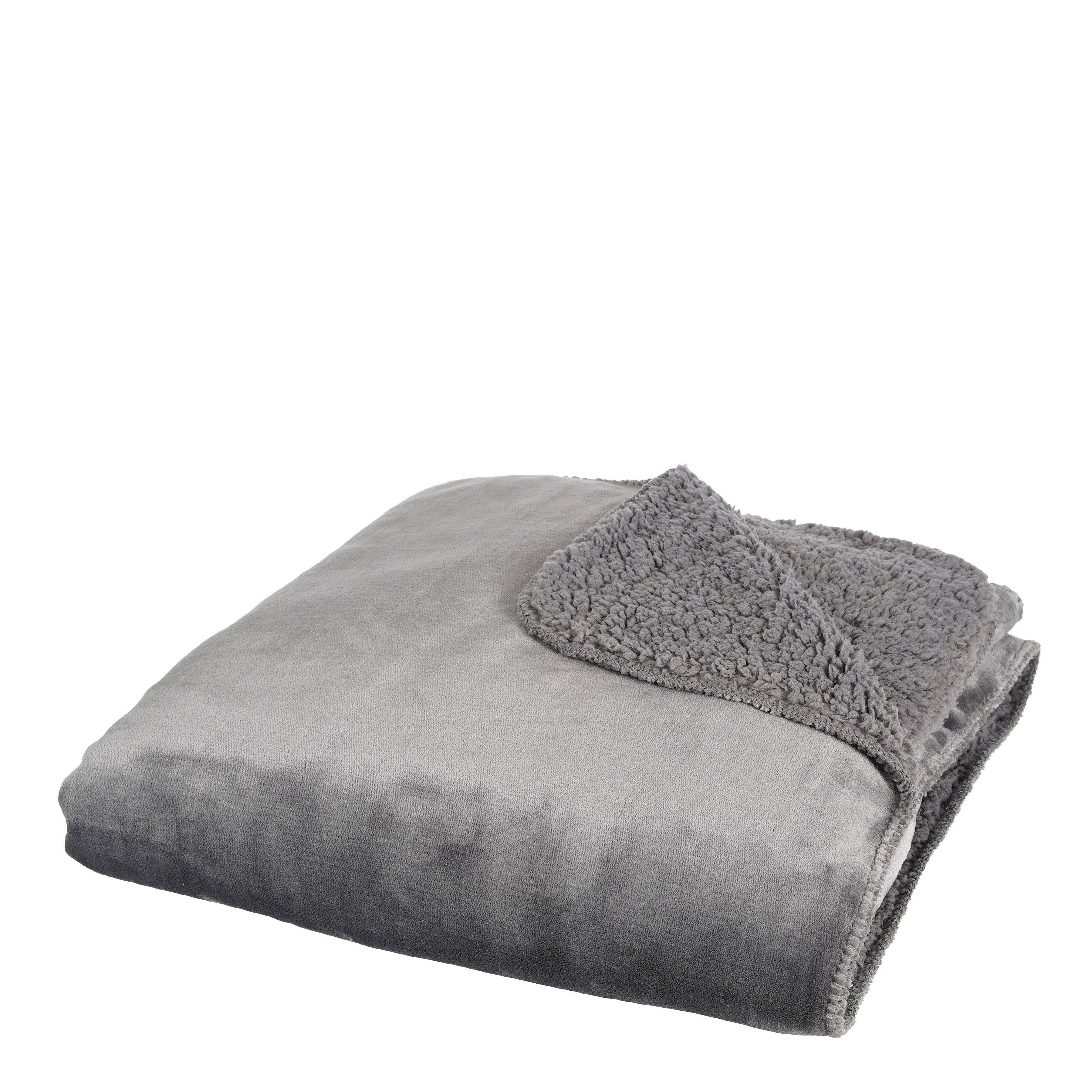 Plaid Mica Decorations Mardy Fleecedecke anthrazit - l200xb150cm, Mica Decorations